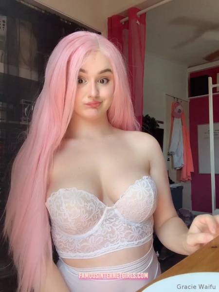 Gracie waifu playing w/ her tits onlyfans leak xxx premium porn videos on dollser.com