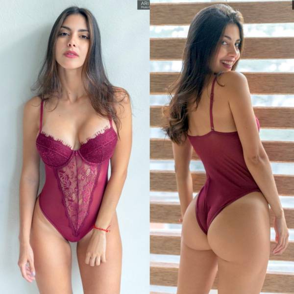 Ari Dugarte One-Piece Purple Lingerie Patreon Set Leaked - Venezuela on dollser.com