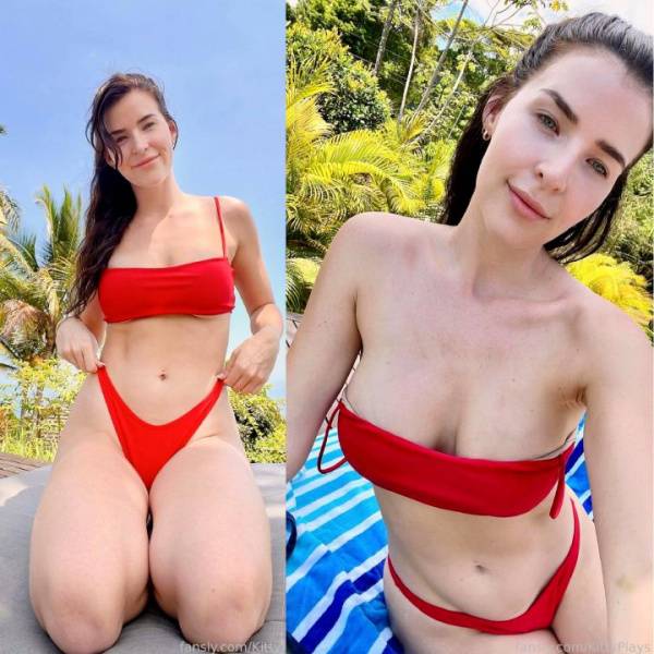 KittyPlays Red Bikini On Vacation Full Set Leaked - Usa on dollser.com