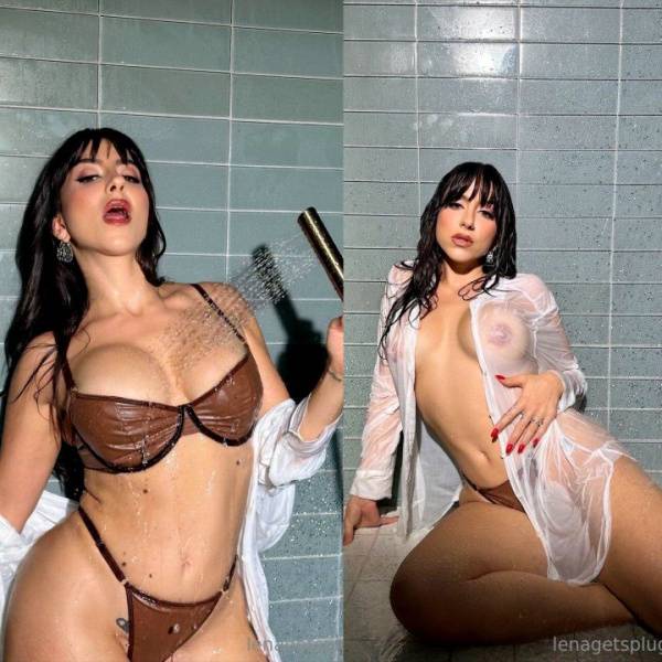 Lena the Plug Nude Wet Shower Onlyfans Set Leaked on dollser.com