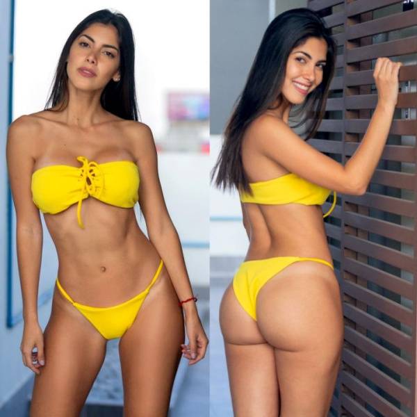 Ari Dugarte Yellow Bandeau Bikini Patreon Set Leaked - Venezuela on dollser.com