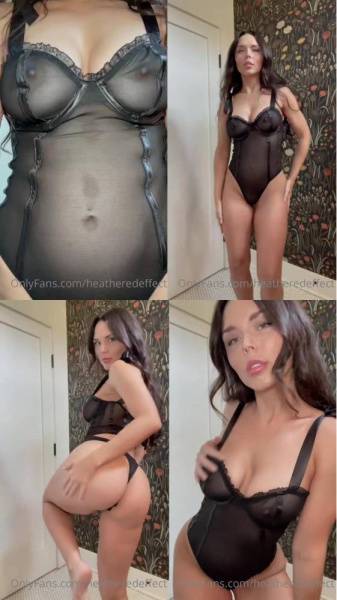 HeatheredEffect See-Through Lingerie Strip OnlyFans Video Leaked on dollser.com